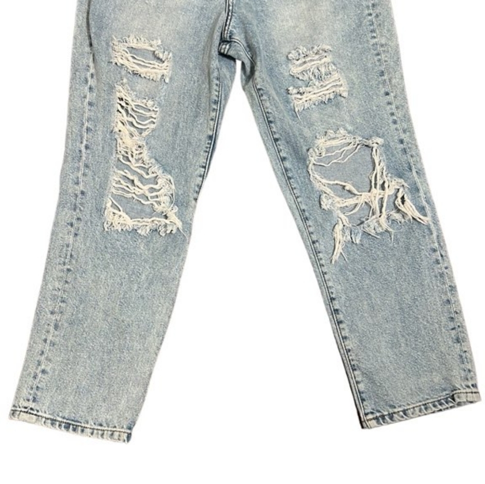 Simple Society Mom Jeans High Rise Distressed Button Fly Size 9/29 - Picture 3 of 6